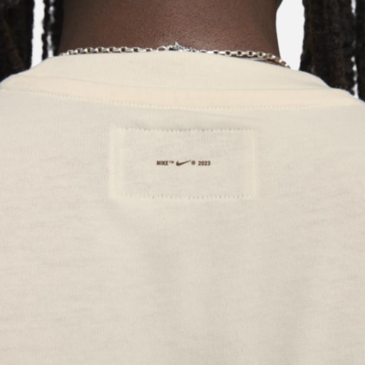 Nike Daily Vintage Series Letter Logo Print Plaid Casual Sports Spliced Comfortable Crew Neck Pullover Short Sleeve Drop Shoulder T-Shirt FB2736-110