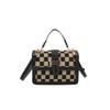 Retro Plaid Small Square Bag, Fashionable, Casual, Versatile, Simple, Women's Shoulder Bag, Niche Handbag, Crossbody Bag