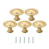 5Pieces Elegant Gold Color Sturdy Zinc Alloy Cabinets Handle Easy Installion for Furniture Door Daily Household Use
