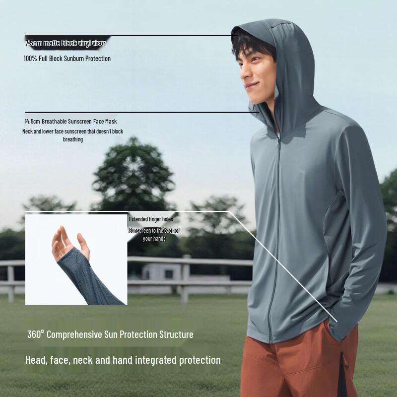 Beneunder Men's AS105 UPF100+ Sun Protection Jacket