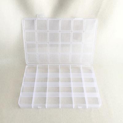 Praktisk 24 Fack Plast Transparent Förvaringslåda Smycken Örhängen Pärlor Skruvhållare Fodral Display Organizer Behållare