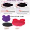 1*Makeup Brush Cleaning Tool ,1pcs Silicone Cute Portable Bear Shaped Cleansing Makeup Brush Cleaner For Prevent Makeup Residue