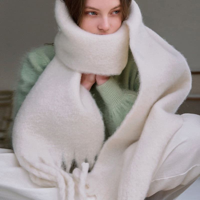 

ADAUL Woul long wide muffler - 8color FREE