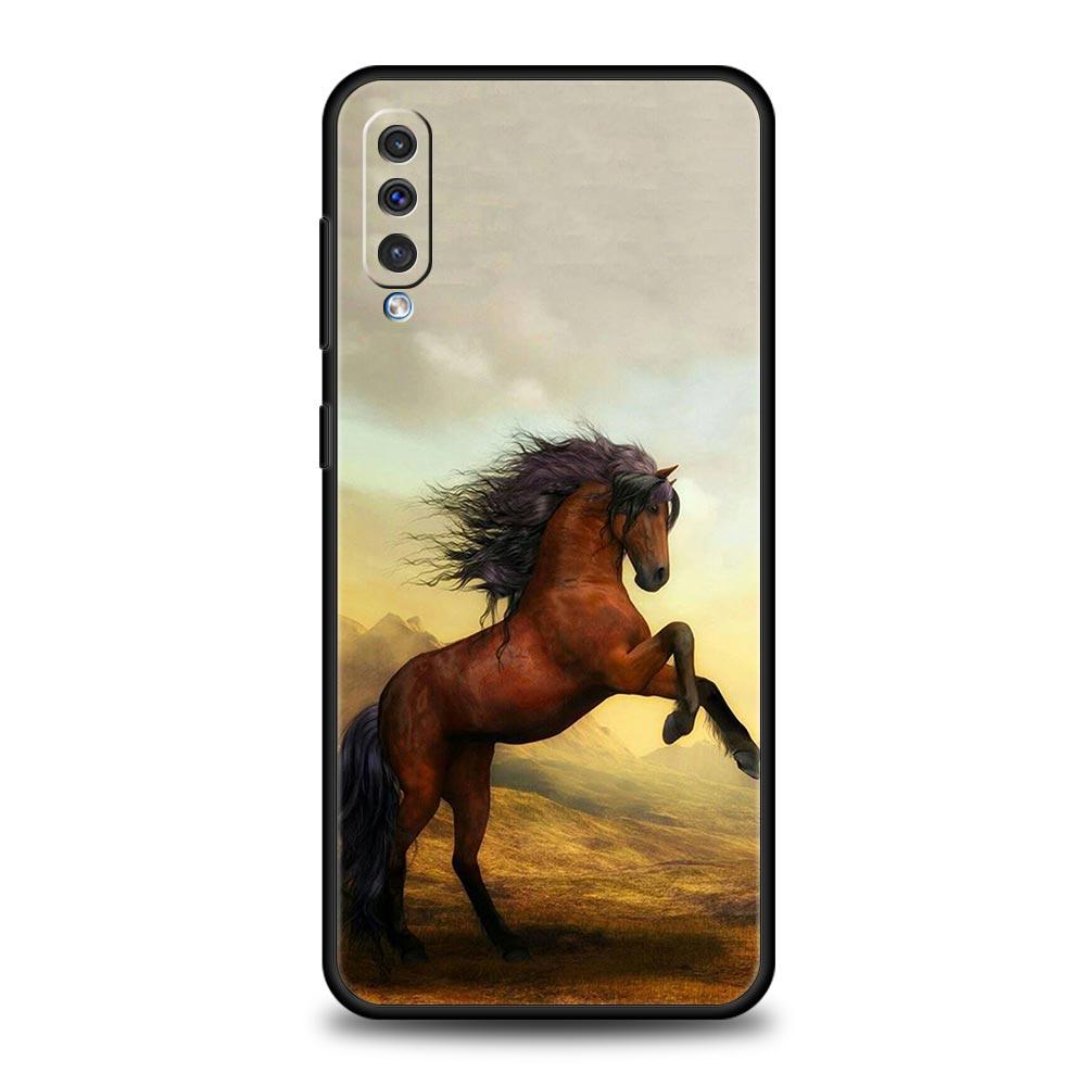Animal Horse Phone Case for Samsung Galaxy A56 A36 A26 A16 A34 A24 A42 A22 A20 A12 A40 A30 A10 5G Soft TPU Cover Shell Funda Bag