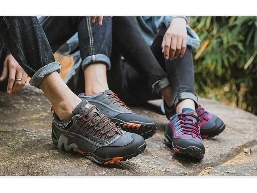 Cross-Border Fashion Trend Large-Size Couple Hiking and Casual Lace-Up Shoes