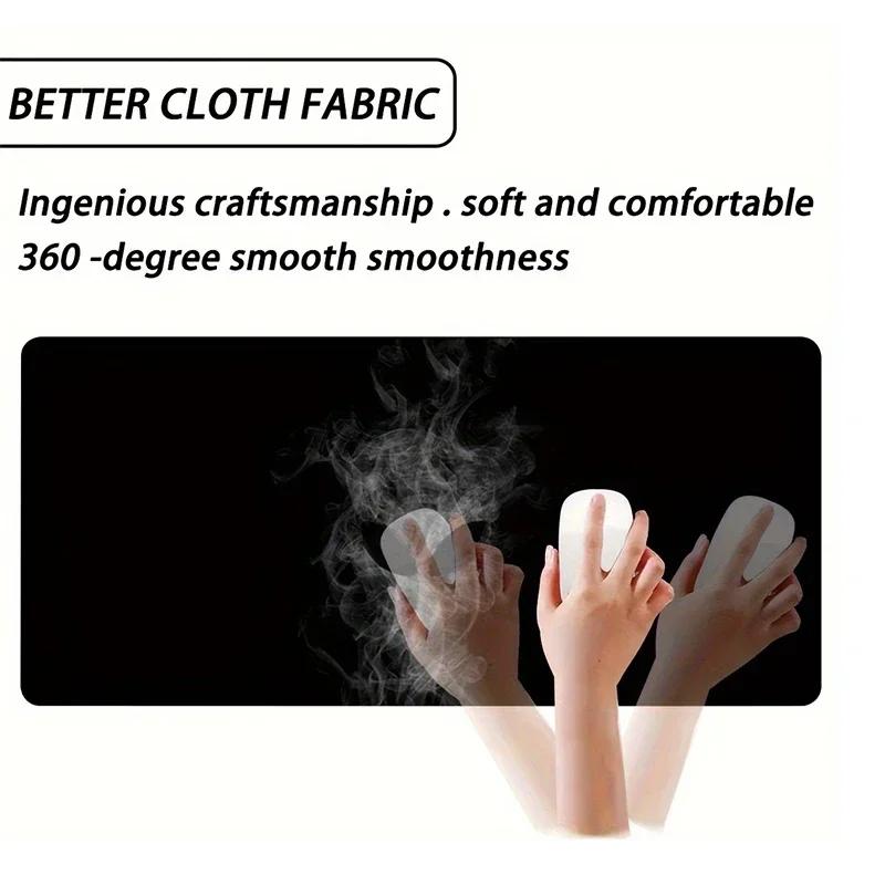 Simple Black White Checkered Mouse Pad Large Rubber Non-slip Keyboard Pad Locking Edge Office Computer Laptop Gaming Accessories