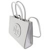 Tory Burch Ella Double T Embossed Logo Adjustable Detachable Shoulder Strap Leather Tote Shopping Bag Women Tote Bay-Grey 145612-029