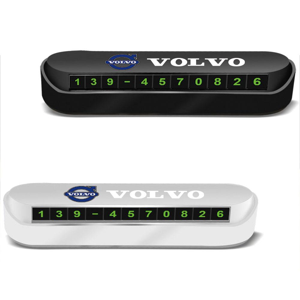 For Volvo V40 V50 S40 S80 XC60 S90 XC90 S60 C40 V60 XC70 C30 V90 Auto Styling Temporary Parking Card Number Holder Plate Decor