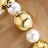 Necklace for Collarbone 1 Set Imitation Pearl Bracelet Retro Punk