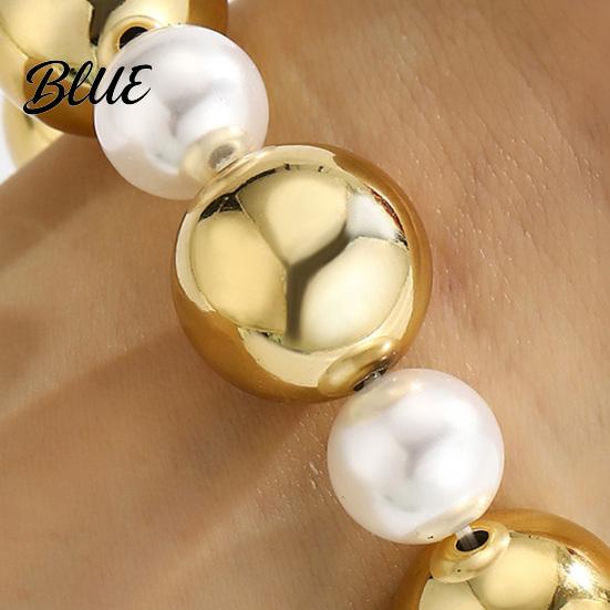 Necklace for Collarbone 1 Set Imitation Pearl Bracelet Retro Punk