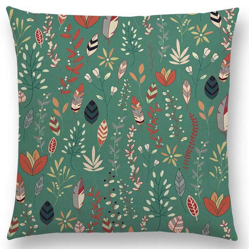 Botanical Floral And Butterfly Cushion Cover Beautiful Flowers Garden Mini Prints Home Decor Sofa Throw Pillow Case