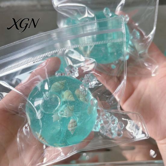 Stress Reducing Fidget Toy 1/2Pcs Ocean Beach Ball Anxiety Relief Clear Squeeze Shell with Seashells Inside Office Workers Relaxation Sensory