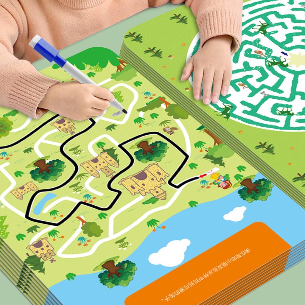 Children's Maze Training Book Concentration Puzzle Toys Whole Brain Thinking Intelligence Development Training 60ML