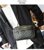Plaid Men's Crossbody Shoulder Bag - Trendy Casual Korean Style Leather Sports Bag