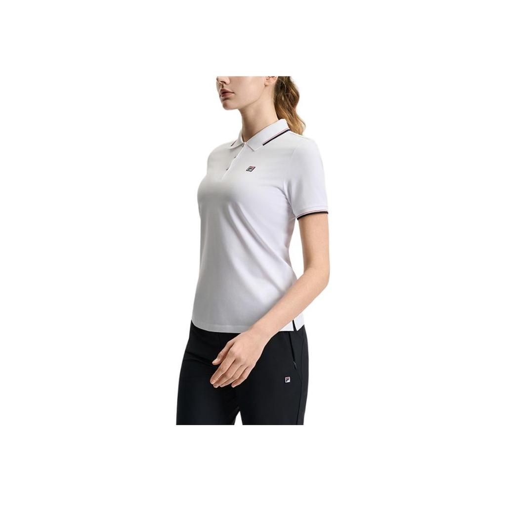 New FILA Athletics Polo Shirt Women's Jade White A11W523133F-WT