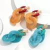 Trend Acrylic Geometric Leopard Print Circle Earring for Women Creative Irregular Colorful Round Drop Earrings 2025 Jewelry