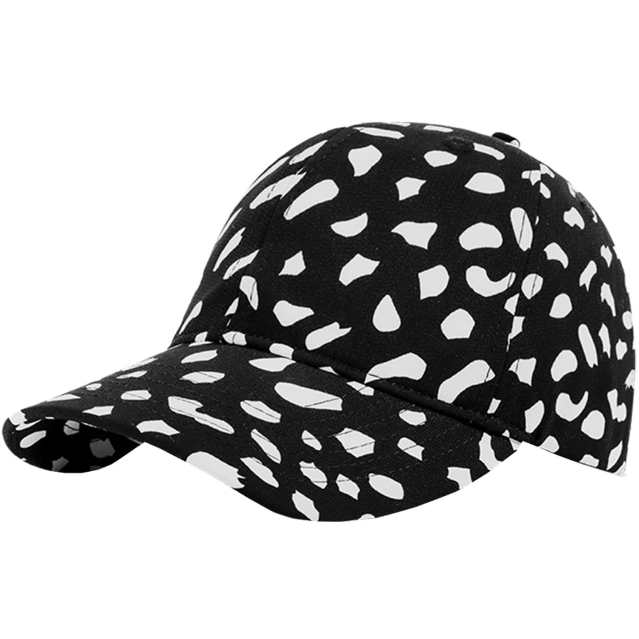 

cow CA489 [White Fang] Cap, print, hat, casual, cute, cool, brim, men s, women s, (black)