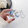 Red Blue Butterfly Case For Airpods 4 Pro 2 3 Pro3 1 Pro2 Clear Earphone Cases Cover