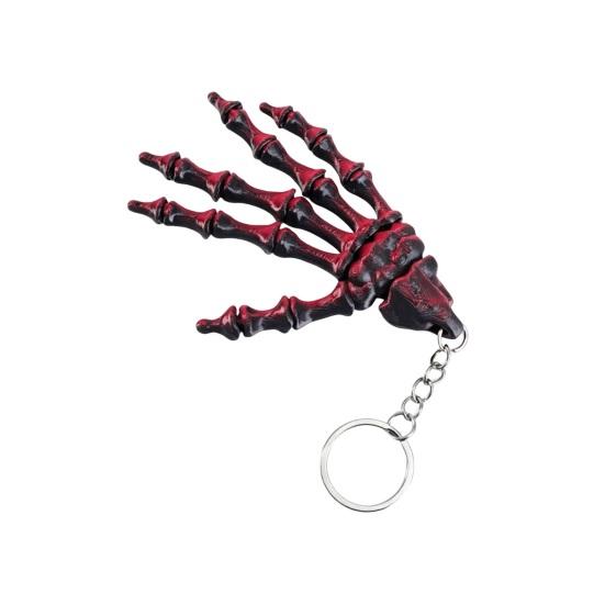 Skelet Hånd Nøglering, Leddelt Skelet Hånd Fidget Nøglering, Fleksible Gotiske Skelet Hænder Vedhæng, Halloween Spooky Gotisk Nøglering til