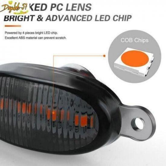 4X LED Grille Amber Light Grill Cover For Nissan Frontier Raptor Style 2005-