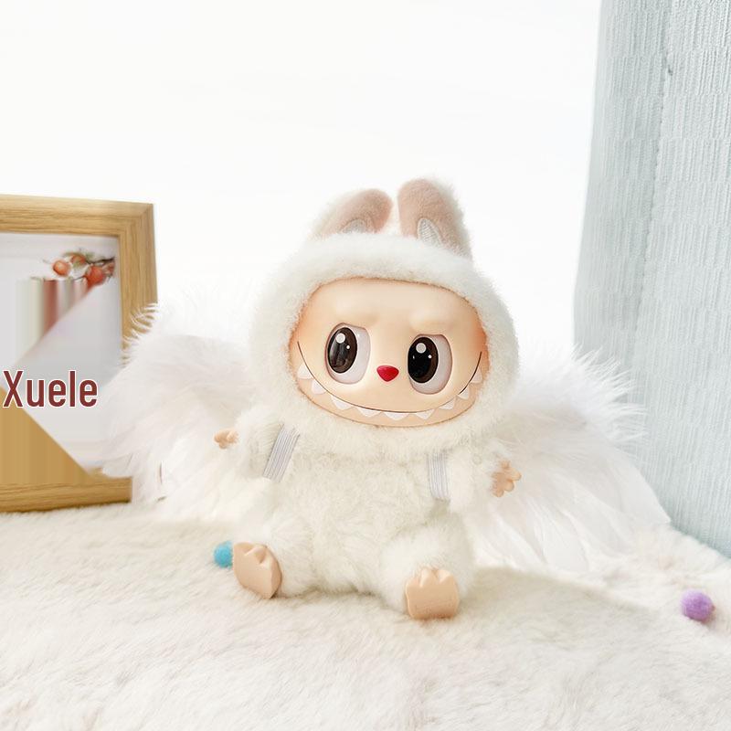 

Підвіска Одяг для ляльки Лабубу: Шахова пригодницька спідниця «Королева» Feather White Angel Pendant