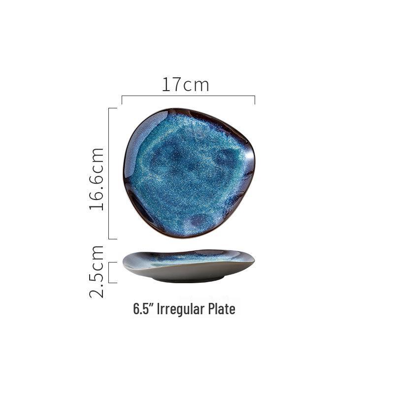 

Керамические наборы посуды в японском стиле: Салатники, тарелки и миски, измененные в печи