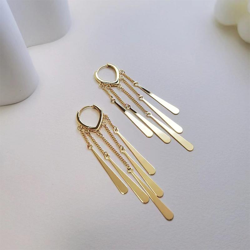 SUYU Tassel earrings women's long earrings light luxury elegant fashionable niche design sense women's light luxury earrings