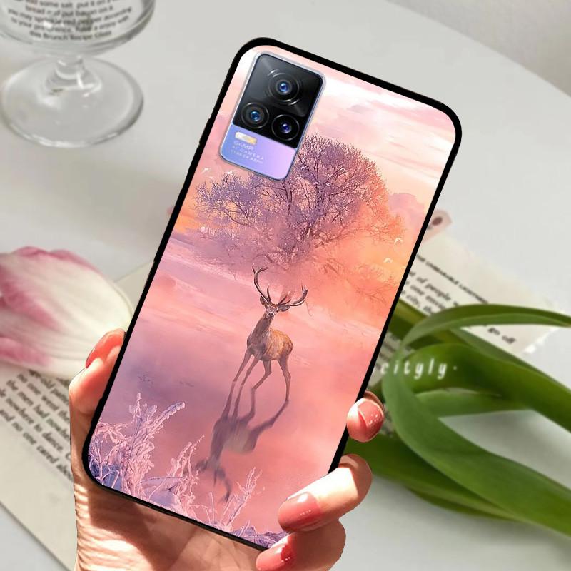 For Vivo V21e Case V 21e V2061 V2055 Soft TPU Phone Protective Fundas Cover For Vivo V21 V 21 4G 5G Shockproof Bumper Shells