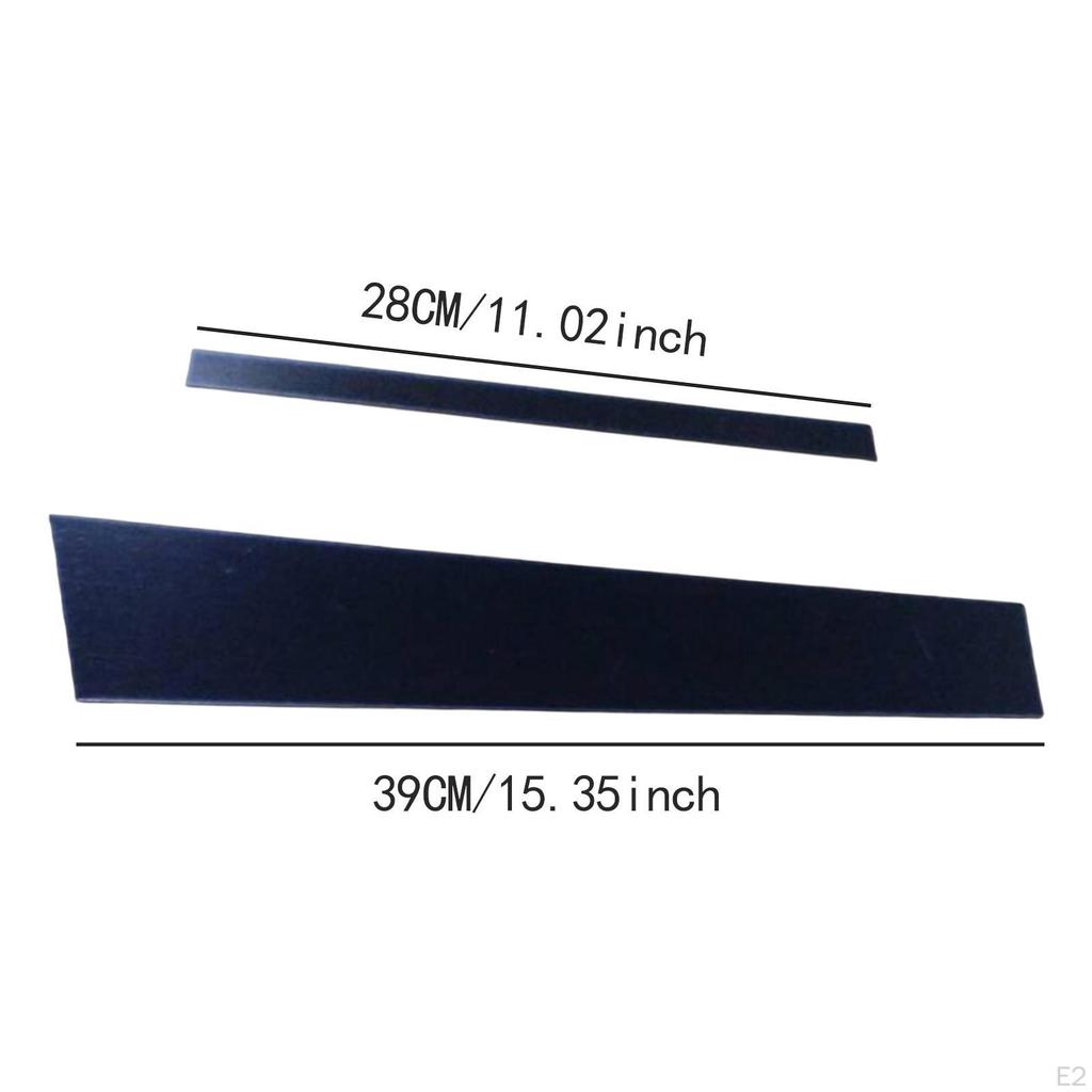 6 Pieces Door Post Decal Window Outer Pillar Panel Cover Glossy Black Accessories