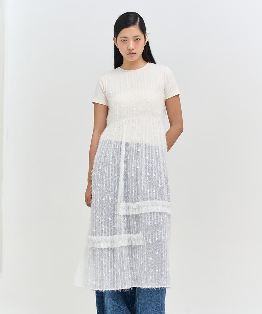 Editeom Defective Dress-White