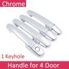 For Toyota Vios XP150 2014 2015 2016~ Chrome Exterior Door Handle Cover Car Accessories Stickers Trim Set Fit Yaris Sedan