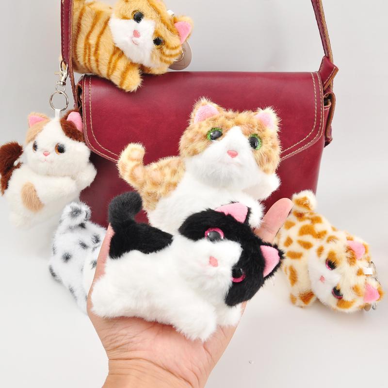 Cartoon Cat Plush Pendant Decoration Stuffed Doll Keychain Cute Bag Charm Doll Plush Boys & Girls Birthday Gift