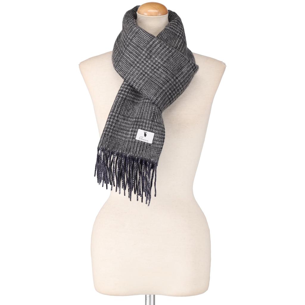 Elensia Cashmere Blend Reversible Scarf for Men and UV Glen 30 X 186 160 13 Colors Gift Women, 98%+ Protection, Check, Cm, G, Available Charcoal,