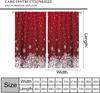 Christmas Curtains Red White Snowflakes Xmas Merry New Year Winter Holiday Party Decor Window Drapery Treatments Curtain Made Of Polyester