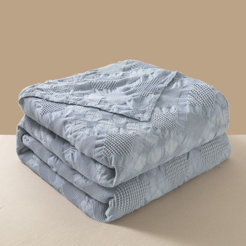 Plaid Cotton Gauze Blankets For Beds Summer Breathable Quilt Blanket Bed Sheet Bedspread Sofa Cover Throw Blankets Dusty Pink