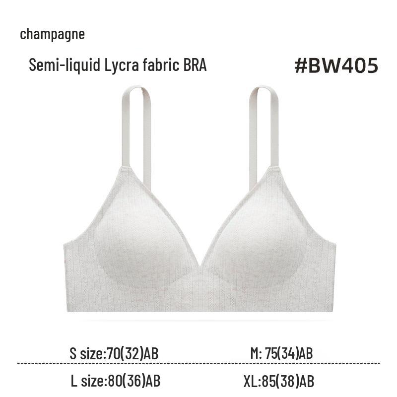 

Французский бесшовный бюстгальтер-бралетт пуш-ап треугольной формы без косточек - Дышащий, приятный для кожи хлопок, конструкция против провисания L