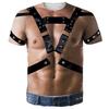 Tricou Amuzant cu Corp Musculos Imprimat 3D pentru Bărbați Haine de Designer Streetwear Top cu Mânecă Scurtă Tricouri Urât Păr pe Piept Îmbrăcăminte