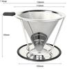 Upgraded Pour Over Coffee Filter, Coffee Dripper, Paperless Mess Stainless Steel Coffee Filter, Maker One to Four Cup Coffee