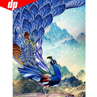 5D DIY Diamantstickerei Verkauf Tier Voll Runde Diamantmalerei Pfau Mosaik Strass