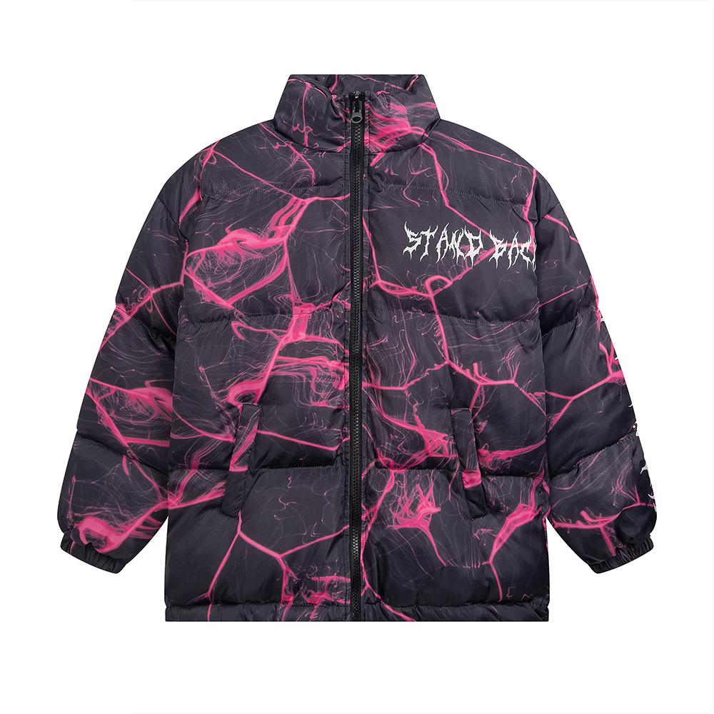 Hipster Winter Jacket Men Cartoon Bear Print Parka Men Hip Hop Streetwear Winter Thick Warm Jackets Coats Men Oversize M-XL