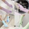 1 Pair Clip Household Cleaning Latex Gloves Flexible And Close-Fitting Style Soft And Comfortable Reusable