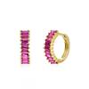 CRMYA Copper Gold Plated Earring Set For Women Color CZ Zircon Piercing Clip Hoop Dangle Earrings For Women Jewelry Wholesale