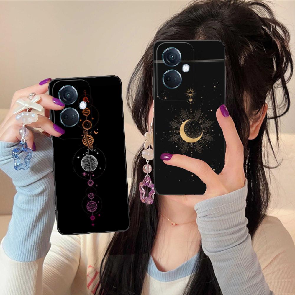 Sun Moon Mobile Cell Phone Case for OPPO Reno 14 13 12 11 10 9 8 7 6 5 F T Pro 5G Colorful Printing Cover Luxury Pretty Cover