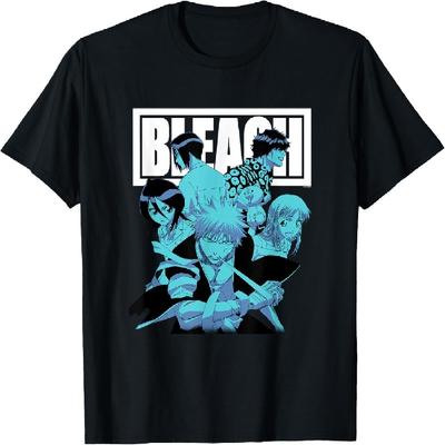 Bleach Characters with Block Logo Anime T-Shirt