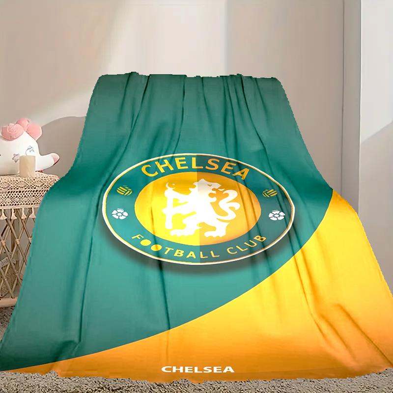 1pc Chelsea FC Blanket, Super Cozy Printed Home Blanket, All-Season Warmth