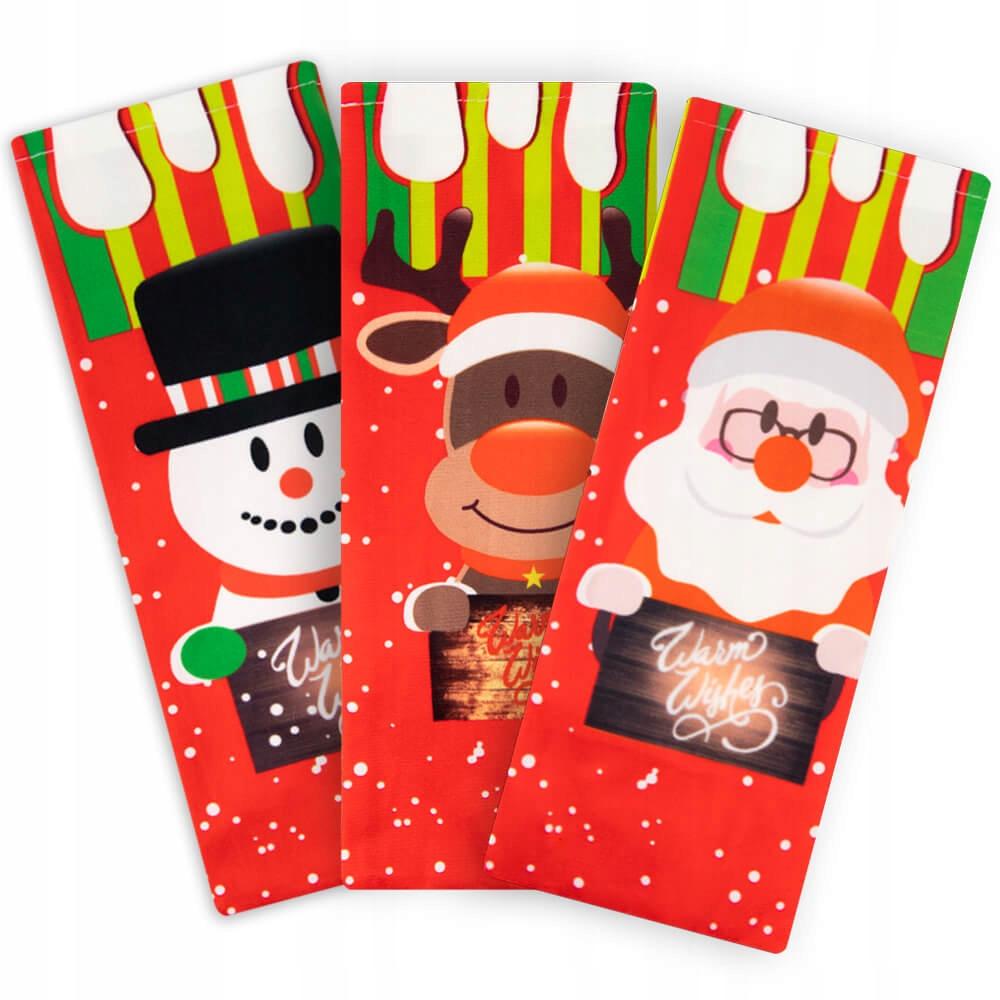 Christmas Bag for Bottle Gift Santa Snowman Bag RED GIFT