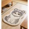 Fluffy Cat Yarn Ball Shaped Plush Rug Non Slip Washable Floor Mat Lovely Bedside Carpet Pet Lover Home Decor Mat