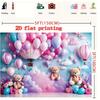 2D Teddy Bear Hot Air Balloon Birthday Backdrop Banner Happy Birthday Party Photo Booth Background