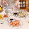 2pcs Leaves Dumpling Plates Transparent Household Dim Sum  Snack Fruit