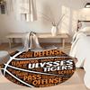 Basketball Runde Bodenmatte Design für Balkon Spielzimmer Wohnheim Eingangsbereich Rutschfeste Runde Teppich Anime Büro Dekoration